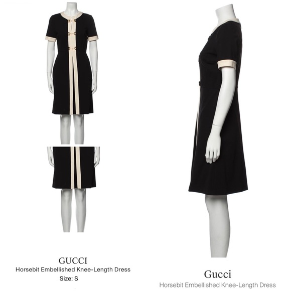 Gucci Horsebit Toggle Stretch Jersey A-line Dress - Picture 12 of 13